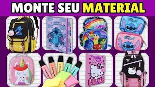 🎒📚 MONTE SEU MATERIAL ESCOLAR 📗✏️ Jogo das Escolhas| #quiz #materialescolar #voltaasaulas