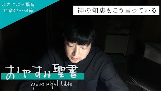 【おやすみ聖書#234】神の知恵もこう言っている（ルカによる福音11章47〜54節）