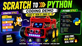 Kids Learn Coding with Robot 🤖 Scratch ➝ Python Demo