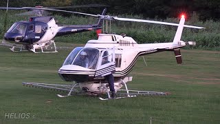 【2023ヘリコプター航空防除作業】早朝ヘリコプター４機の散布出陣映像/Helicopter Crop Dusting in Japan.