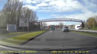 Dangerous undertaking as you approach the roundabout by Newport Retail Park