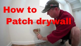 How to do a quick small drywall patch | Using 5 minute joint compound powder