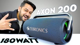 ZEBRONICS AXON 200 Review | Best 180Watt Portable Speaker Under 10,000.