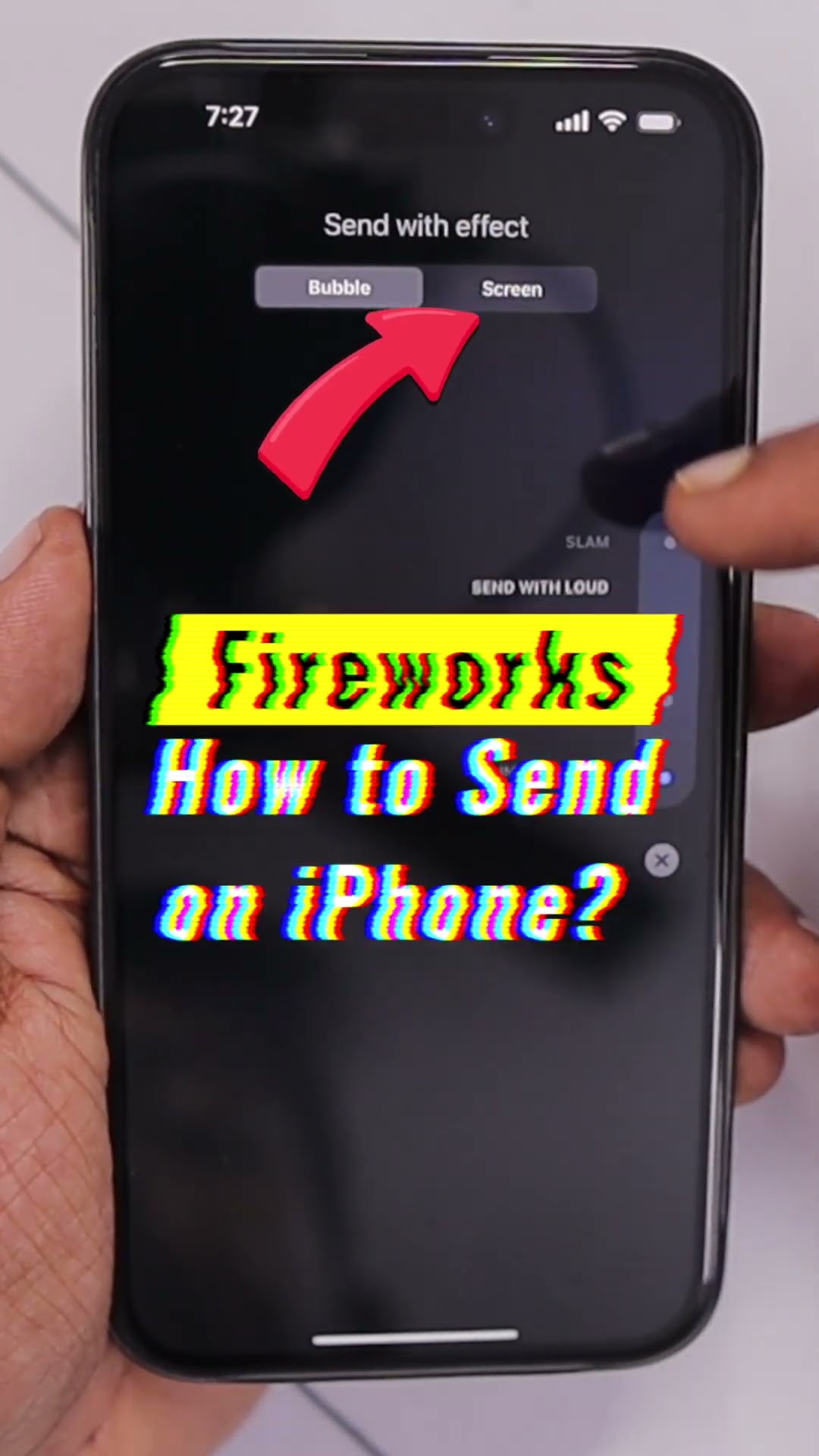 How to send a FIREWORKS text message on iPhone?