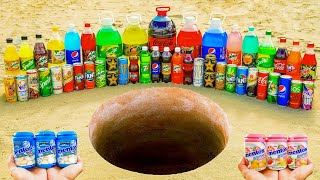 Big Coca Cola Bottle, Fanta, Pepsi, Sprite, Different Mirinda, Other Sodas vs Mentos Underground