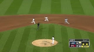 LAD@STL: Maness induces double play to escape a jam