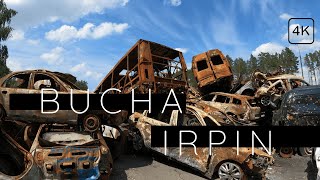 Bucha Irpin 🇺🇦 4k Virtual Walking Tour in Destroyed City | Russia's War Crimes | Ukraine Ірпінь Буча