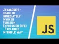 Immediately Invoked Function Expression (IIFE) | Javascript IIFE Function Expressions Explained
