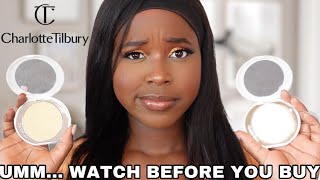 CHARLOTTE TILBURY AIR BRUSH BRIGHTENING FLAWLESS FINISH POWDER REVIEW ON DARK SKIN | Tan - Deep