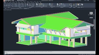 การใช้งาน โปรแกรม AutoCAD กับการสร้างบ้าน2ชั้น 3D พร้อม Render  ตอนที่1