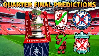 2021/22 FA Cup Quarter Final Predictions - SHOCKS - BORO to beat CHELSEA & FOREST to beat LIVERPOOL