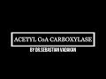 Synthesis of Fatty Acids Part 2: Acetyl CoA Carboxylase