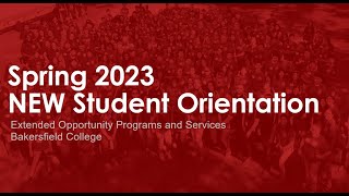 EOPS New Student Orientation SP23