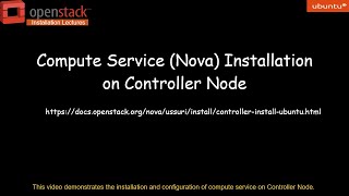Nova Installation and Configuration on Controller Node