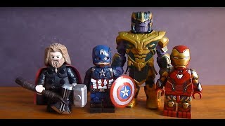 Custom Lego Avengers Endgame Minifigures: Captain America, Thor, and Iron Man Mark 85