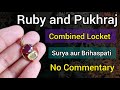 Ruby and Pukhraj Combined Locket ° Auspicious In Vedic Astrology ° Surya aur Brihaspati Maitri