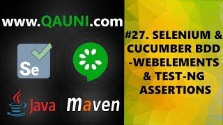 Selenium & Cucumber BDD – Tutorial 27/32: Creating WebElements & Using Assertions