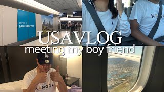 【CAL Vlog】国際遠距離中！８ヶ月ぶりの再会✨🇺🇸 国際カップル/カリフォルニア/モントレーベイ/ビーチ/アメリカンフード