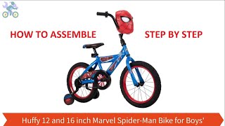 How To Assemble Huffy 12 and 16 inch Marvel Spider Man Bike for Boys'