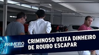 Criminoso rouba R$ 50 mil de mercado e deixa dinheiro escapar na fuga | Primeiro Impacto (09/10/19)