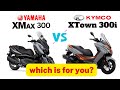 Yamaha XMAX 300 vs Kymco XTown 300i | Side by Side Comparison | Specs and Price | 2022 Philippines