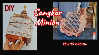 (S143) Proses membuat sangkar MINION birdcage