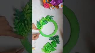 DIY- Paper Flower Wall Decoration Easy | Wall Hanging/Wallmate #papercraft #craft #shorts