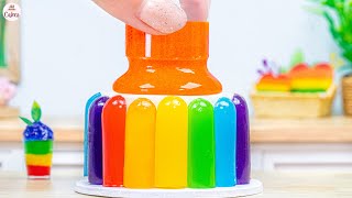 Yummy Rainbow Fruit Jelly Cake🌈1000+ Miniature Rainbow Cake Recipe🌞Best Of Rainb