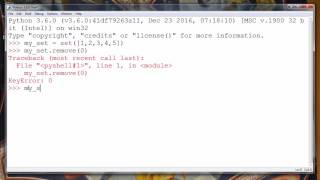 How to Remove an Element from a Set in Python programming language