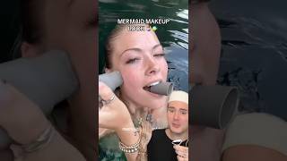 VIRAL MERMAID MAKEUP LOOK!π± #makeuphacks #makeupshorts #spf #sunscreen #makeuplook