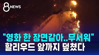 '할리우드'까지 덮친 산불…'공포 그 자체' 10만 명 대피 / SBS 8뉴스