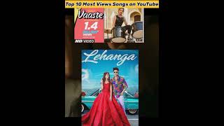 Top 10 most viewed songs on youtube (India) #shorts
