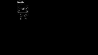 How to Simplify a Complex Fraction - Precalculus Tips