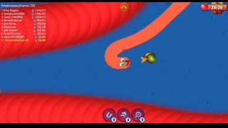 Cacing Orange Vs Cacing Besar Alaska ||Play Worms Zone.io#best.io game.