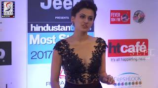 Tapsee Pannu In Transparent Black Skinny Gown