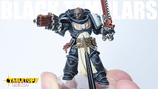 How to Paint Black Templar Space Marine Crusaders | Learn how to paint Tabards and Skin as well