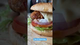 5 Minute Spicy Crispy Chicken Burger | Burger Recipe #howto #food #asmr #chef #viral #asmr