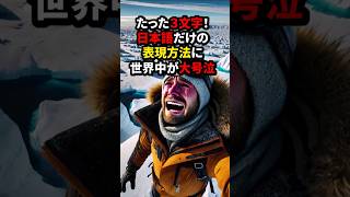 【海外の反応】たった3文字！日本語だけの表現方法に世界中が大号泣