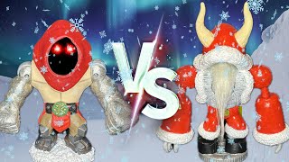 Custom Akedo Battles Christmas Edition: Robo-Santa VS Krampus