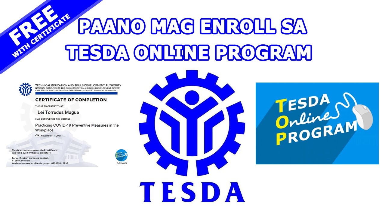 PAANO MAG ENROLL SA TESDA ONLINE PROGRAM | FREE TESDA ONLINE PROGRAM ...