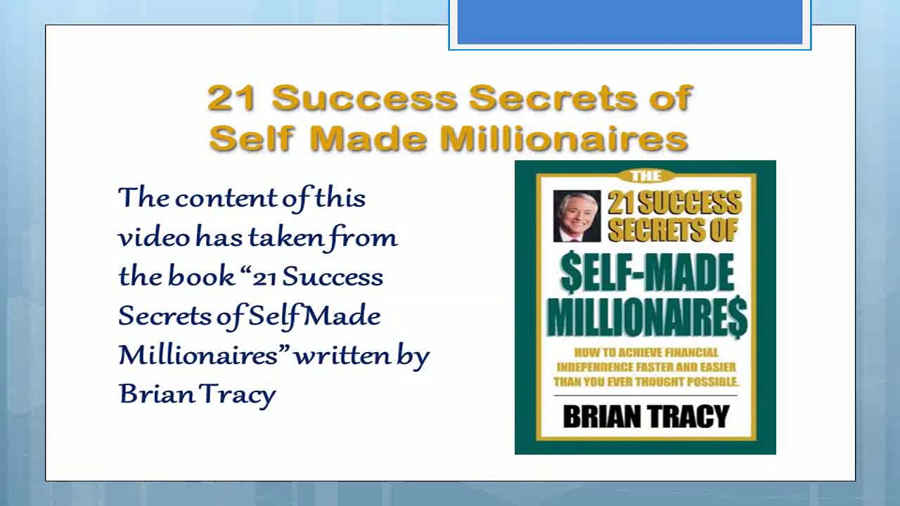 21 Success Secrets Of Self Made Millionaires - YouTube