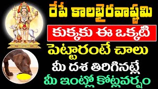 రేపే కాలభైరవాష్టమి కుక్కకు ఈ ఒక్కటి పెట్టారంటే చాలు మీ దశ తితిగినట్లే మీ ఇంట్లో కోట్లవర్షం !