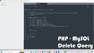 EPISODE 9: PHP - MySQL Delete Query