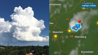 wetteronline.de: Mini-Gewitter bei München (30.07.2016)