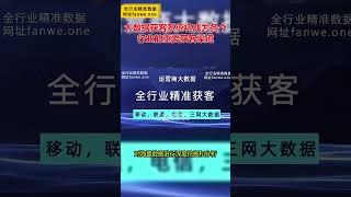 运营商大数据，网购商品快递面单提取，微信/QQ好友数据、朋友圈信息、SDK数据获取，指定APP获取客户资料，电商数据客户信息数据精准获取 网站：fanwe.one