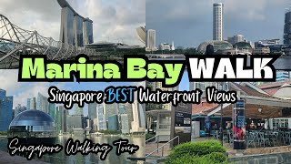 Marina Bay to Raffles Place Walk | Singapore Top Landmarks Walking Tour