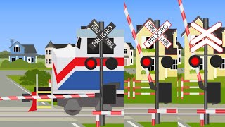 【踏切アニメ】アルゼンチンでカンカン😂😂😂Argentine Railroad crossings