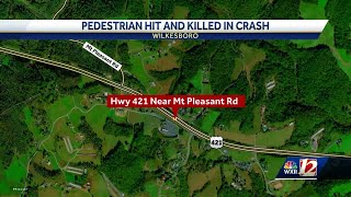 42-year-old man hit by car, killed on Highway 421 in Wilkes County
