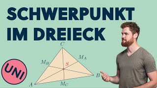 PRÜFUNG BEWEIS Schwerpunkt im Dreieck ist Schnittpunkt der Seitenhalbierenden, S=1/3*(A+B+C)