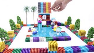 DIY How To Build Rainbow House From Magnetic Balls - Magnet Girl